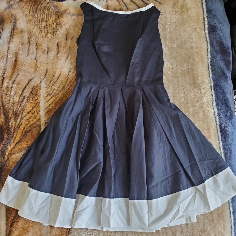 NEW Unique Vintage Boat-neck Sleeveless Swing Dress